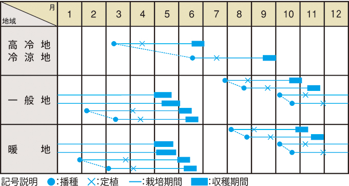 栽培適期表